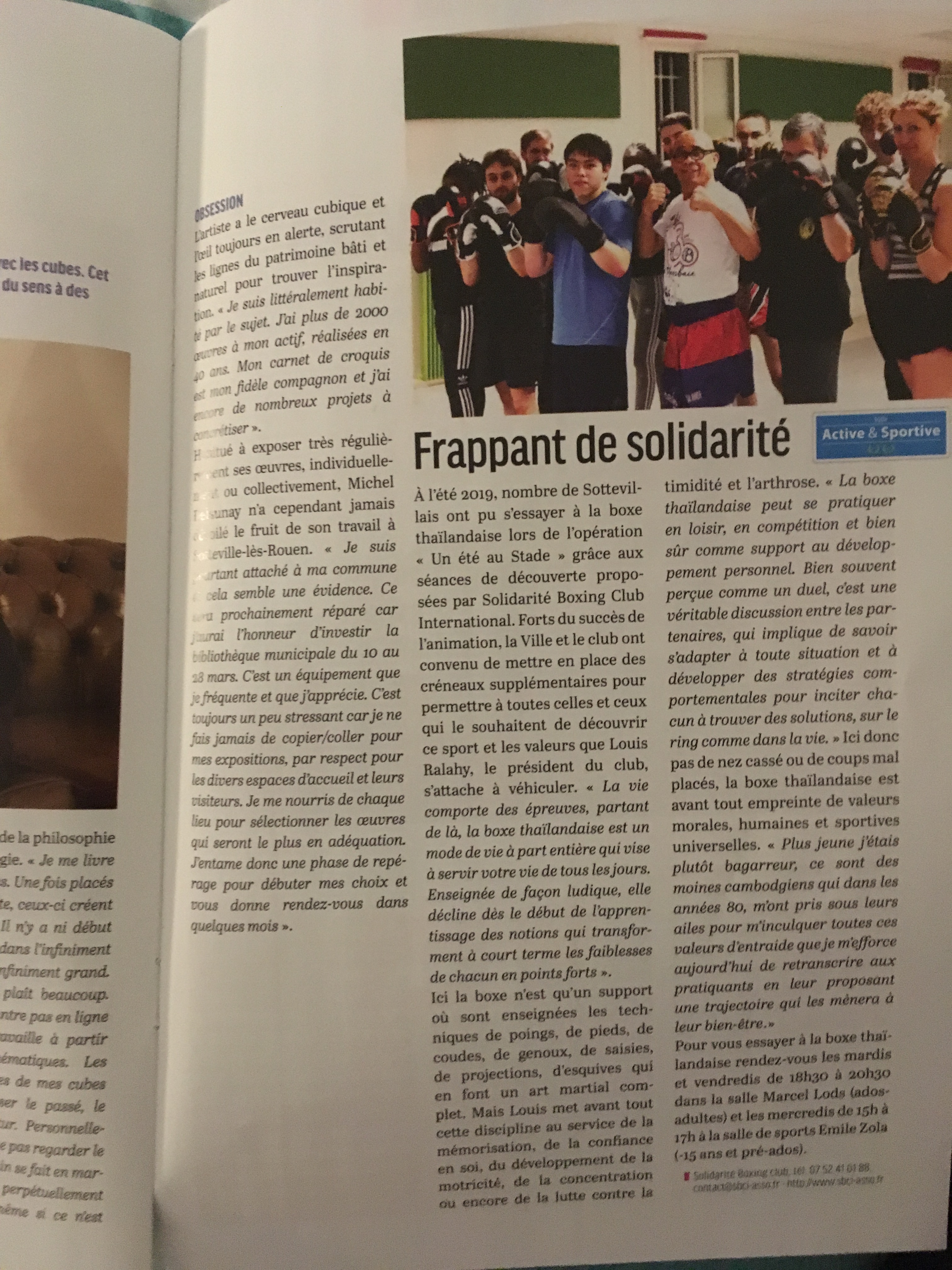 Article dans le Sotteville Mag